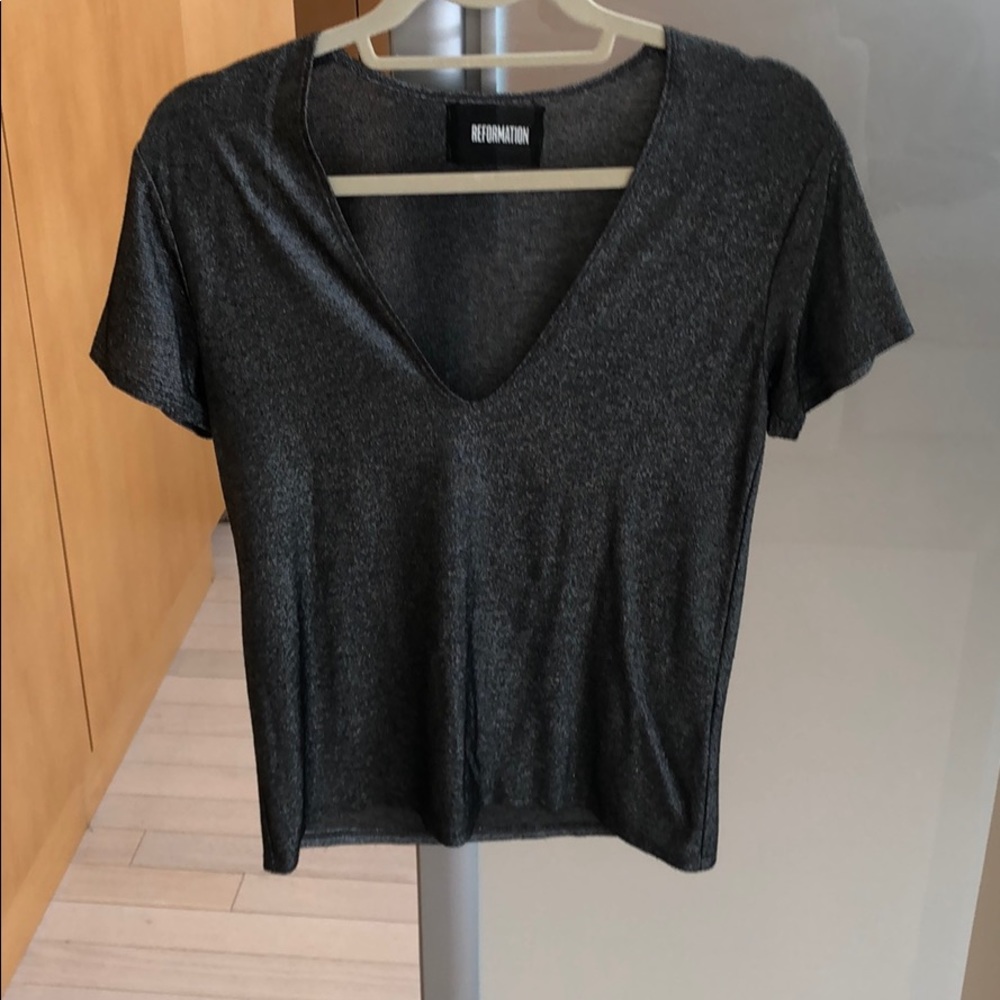 Reformation low cut v neck top